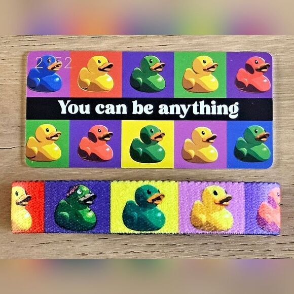 ZOX "YOU CAN BE ANYTHING" #2152 ZOMBIE DUCK RUBBER DUCK Jeep Vintage Wristband - Picture 1 of 4